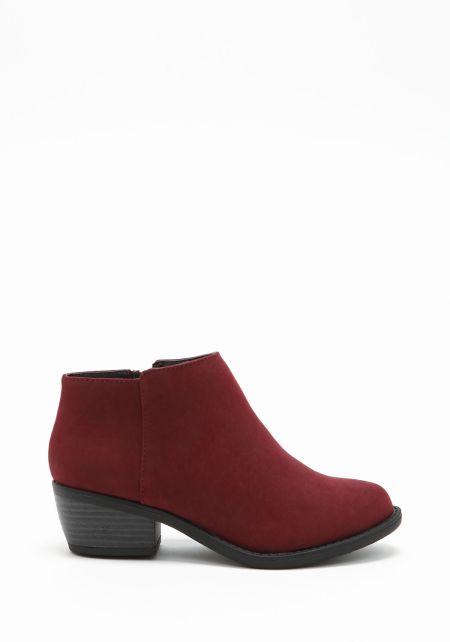 Junior Clothing | Burgundy Ankle Booties | Loveculture.com