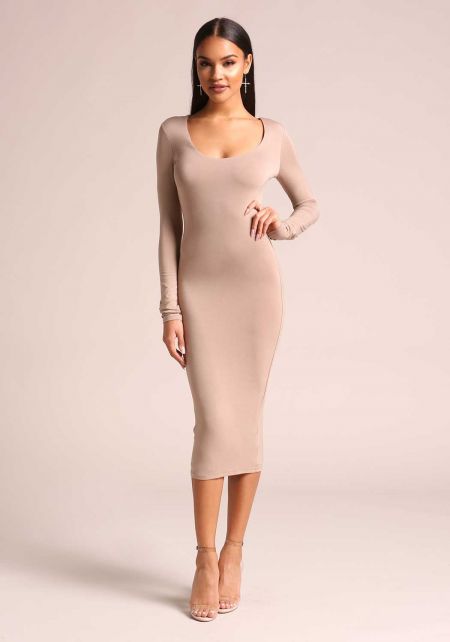 Curved lines bodycon dress love culture plus