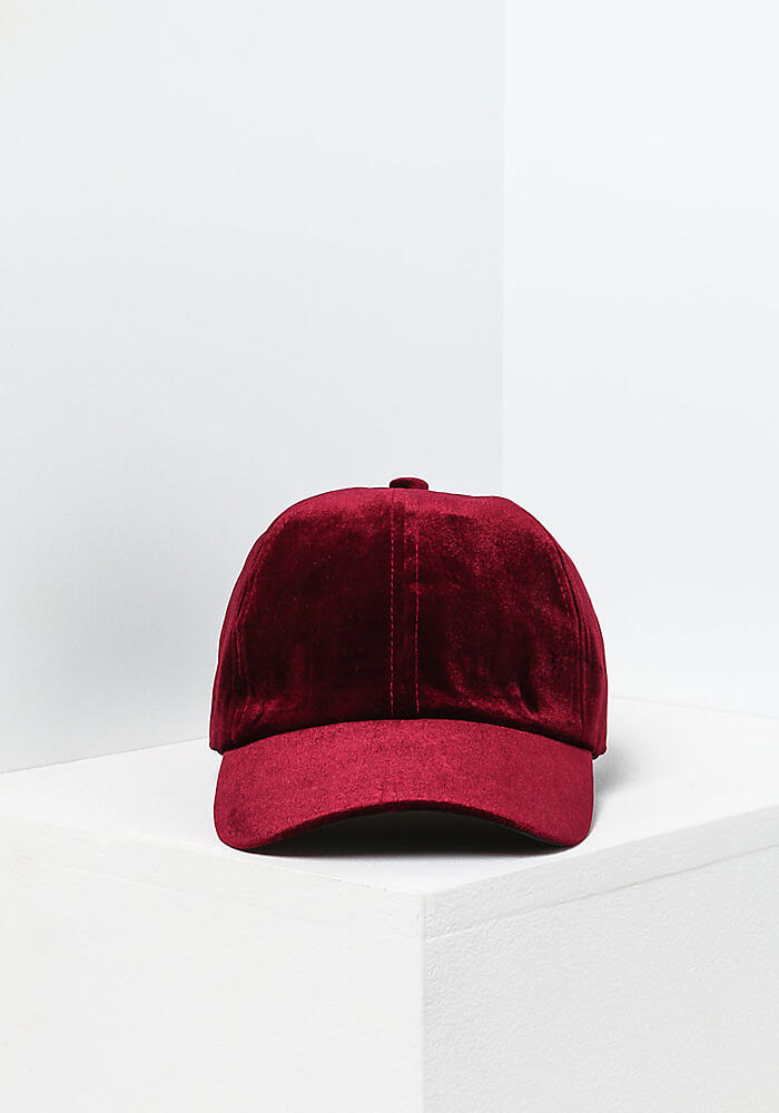 burgundy velvet hat