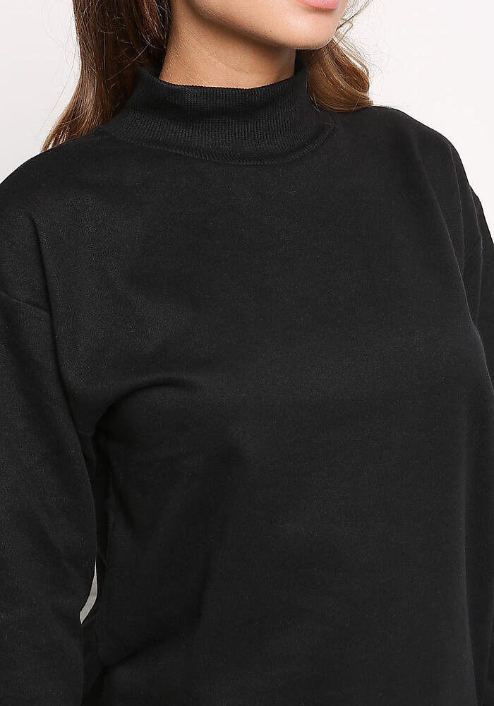 Junior Clothing | Black High Neck Pullover Sweater | Loveculture.com