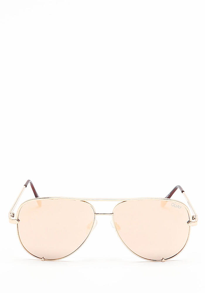 Junior Clothing | Quay X Desi Perkins High Key Sunglasses in Gold