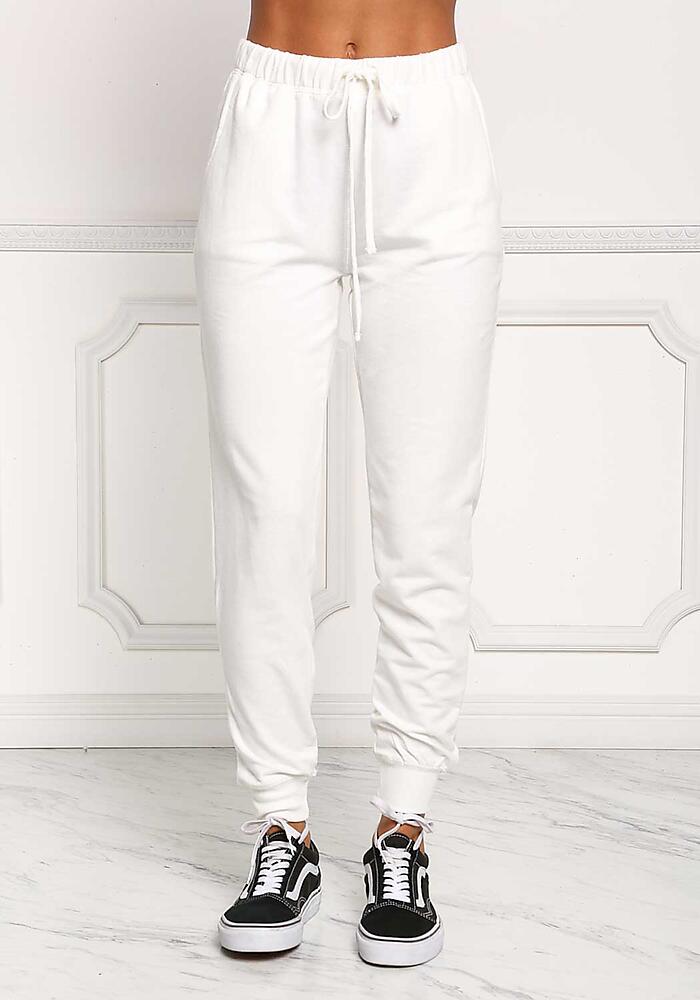 Junior Clothing | Off White Drawstring Pocket Jogger Pants ...
