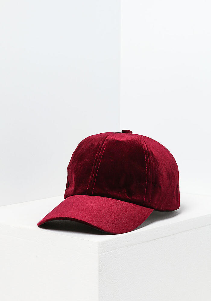 burgundy velvet hat