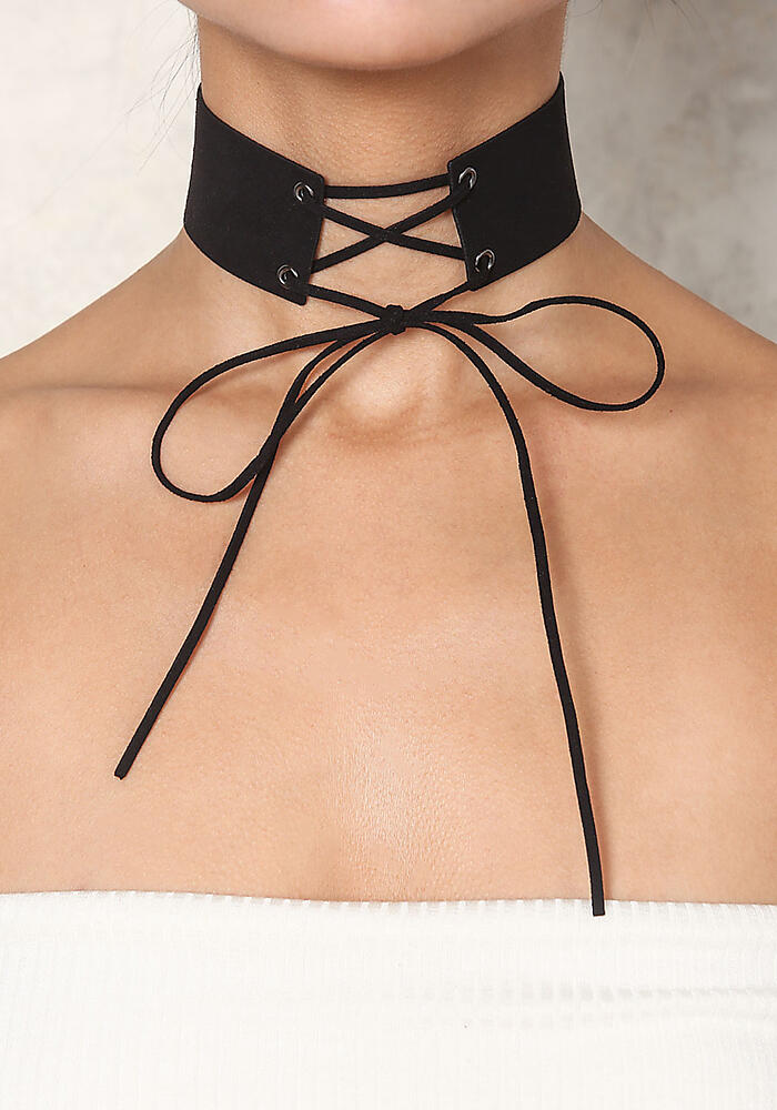 tie up choker necklace