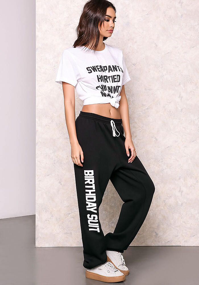 Junior Clothing | Private Party Birthday Suit Graphic Sweatpants ...